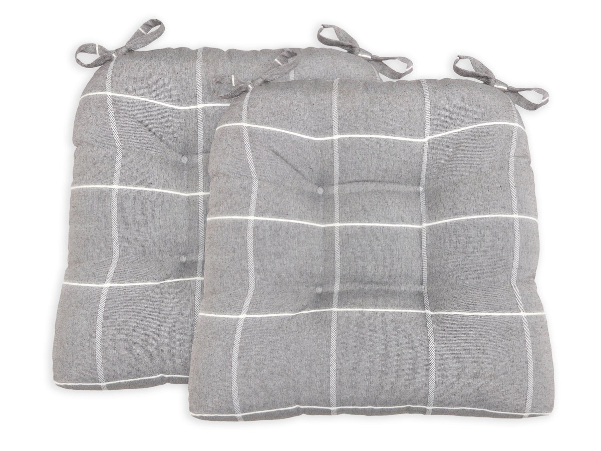 Set of 2 Charcoal Chair Cushions Q983113