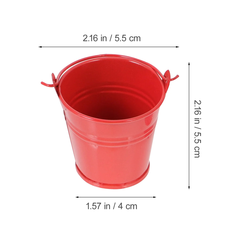 16 Pcs Iron Mini Tin Bucket H186
