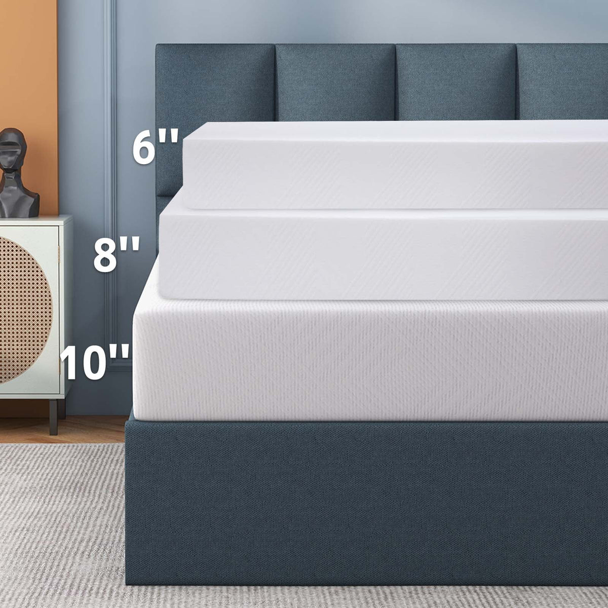 6 Inch Medium Firm Memory Foam Mattress H74628