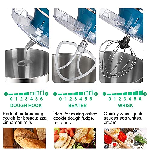 8.5QT Stainless Steel Tilt-Head Stand Mixer with Dough Hook, Beater, Whisk L7942