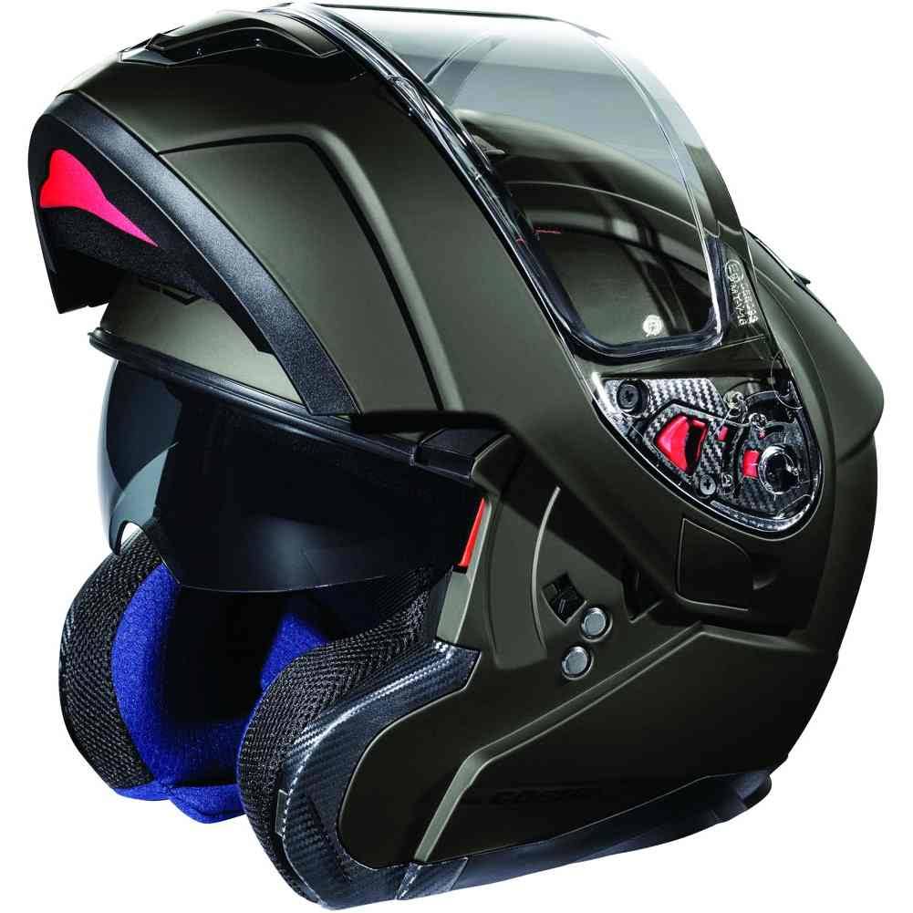 Matte Titanium Modular Motorcycle Helmet 2XL V930