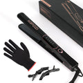 Black 1" Tourmaline Ceramic 2 In 1 Flat Iron Hair Straightener F1350