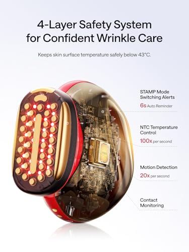 Facial Toning Device, Microcurrent Facial Device, Red Light Therapy, 4 Modes, 5 Intensity Levels R716630