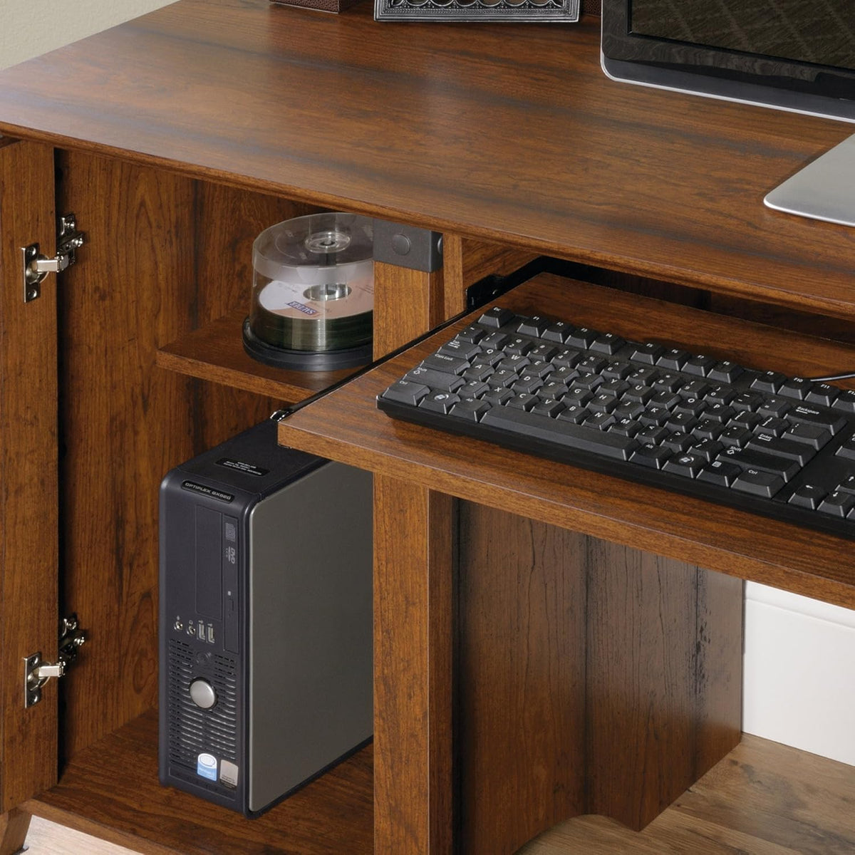 Corner Computer Desk, Washington Cherry finish F914414