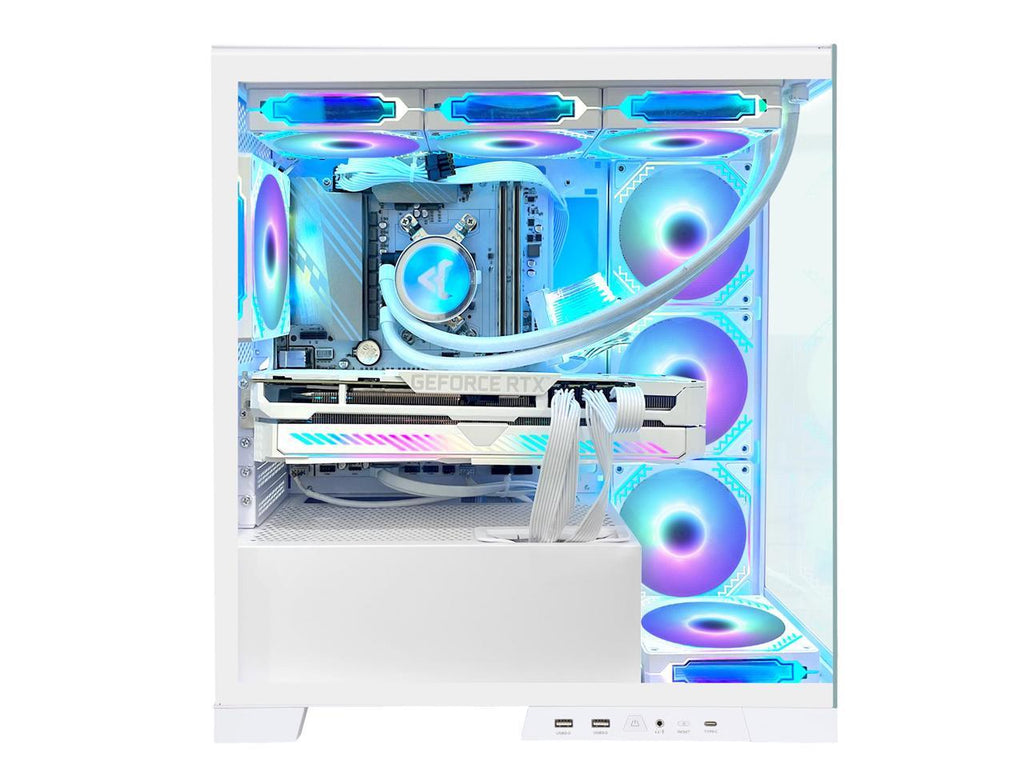 Gaming Desktop AMD Ryzen 5 5600X 4.6GHz RTX 4070 12GB 16GB DDR4 3200 MHz 1TB M.2 +1TB SATA SSD 360mm AIO RGB Fans WiFi Bluetooth Windows 11 Pro F4003