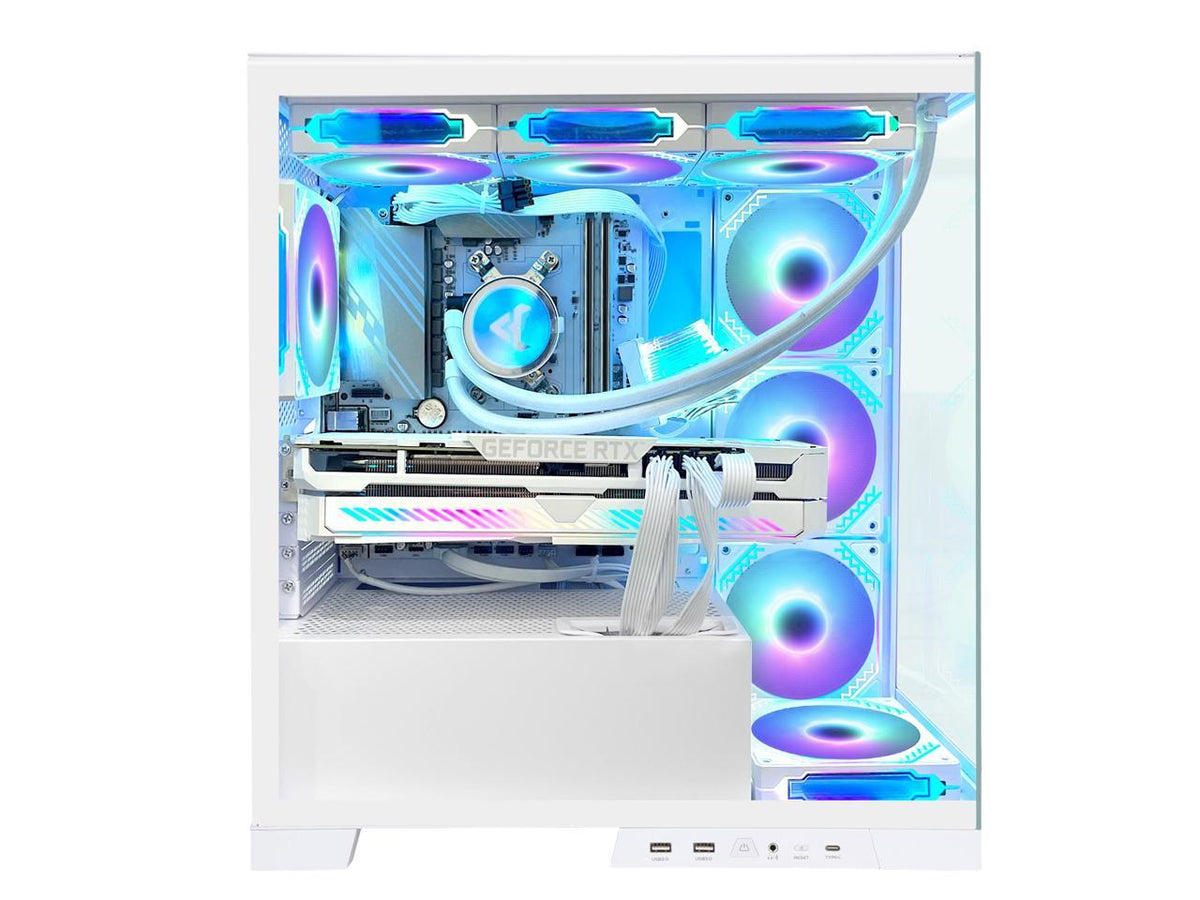 Gaming Desktop AMD Ryzen 5 5600X 4.6GHz RTX 4070 12GB 16GB DDR4 3200 MHz 1TB M.2 +1TB SATA SSD 360mm AIO RGB Fans WiFi Bluetooth Windows 11 Pro F4003