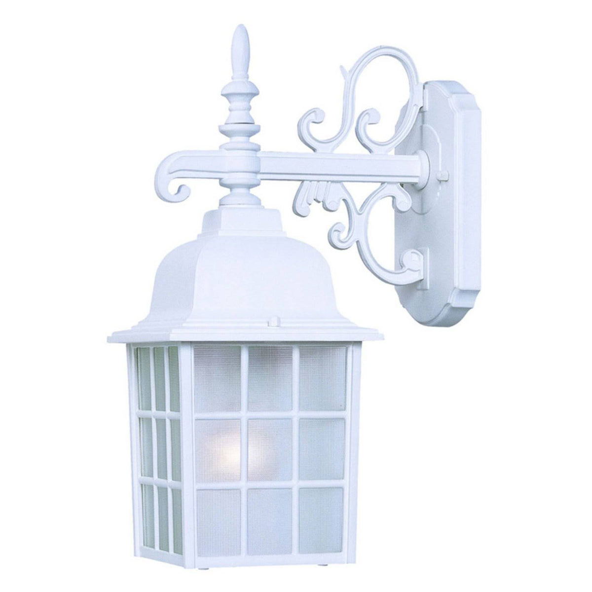 1 Light Textured White Outdoor Wall Mount Light Fixture C216