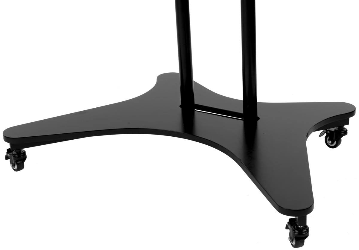 Rolling TV Cart with Shelf, Height Adjustable Black M505