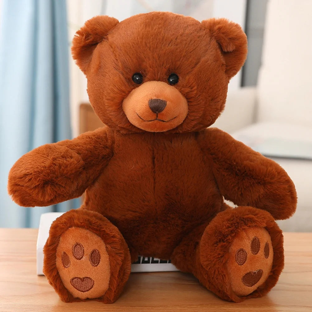Teddy Bear Plush Toy with Pearl Chain Clasp Y854
