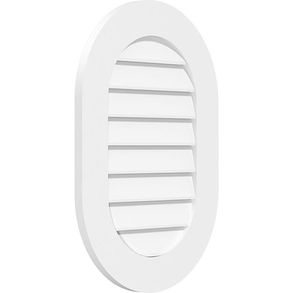 Vertical Round Ended Surface Mount PVC Gable Vent I606359