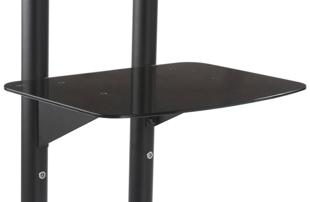 Rolling TV Cart with Shelf, Height Adjustable Black M505