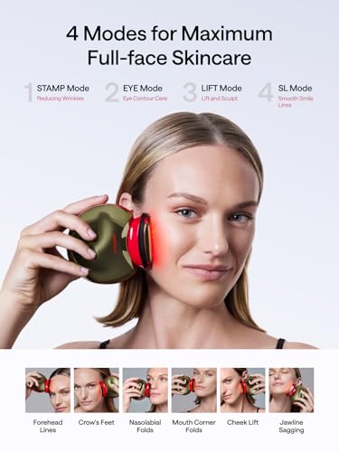 Facial Toning Device, Microcurrent Facial Device, Red Light Therapy, 4 Modes, 5 Intensity Levels R716630