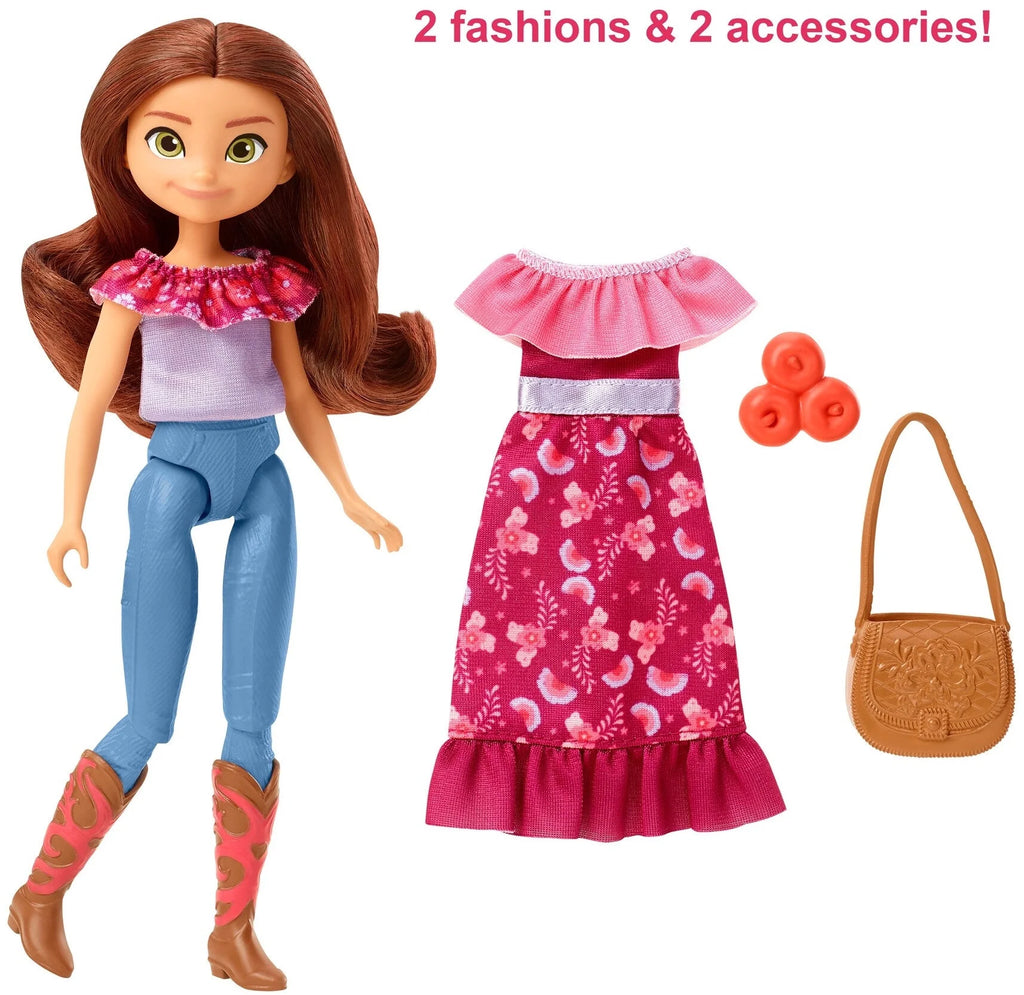 Lucky Doll with 2 Fashion Outfits & Accessories, 7 Movable Joints V195