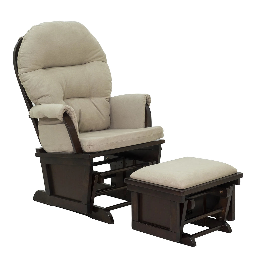 Cream White Rocking Chair with Ottoman M1016