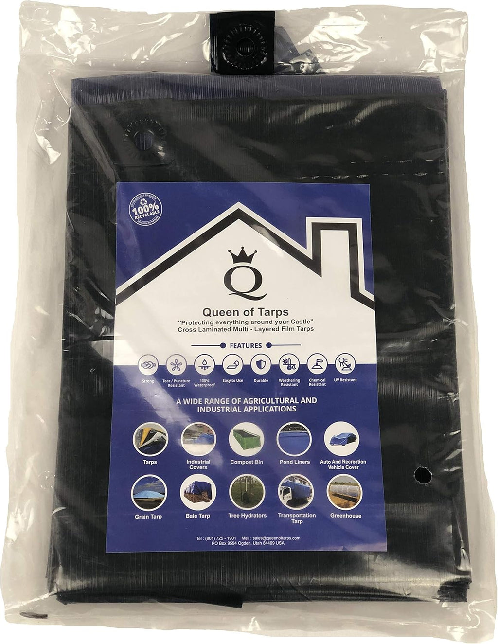 Heavy Duty Translucent Tarps, Waterproof, UV Resistant, Camping Tent Footprint S68800