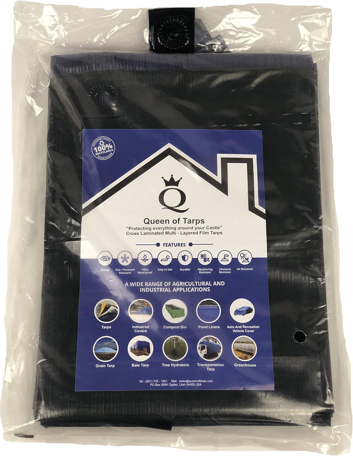 Heavy Duty Translucent Tarps, Waterproof, UV Resistant, Camping Tent Footprint S68800