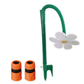Flower Shaped Dancing Sprinklers Lawn Watering with 2pcs Adapter (White) Z889194