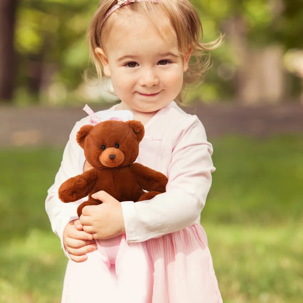Teddy Bear Plush Toy with Pearl Chain Clasp Y854