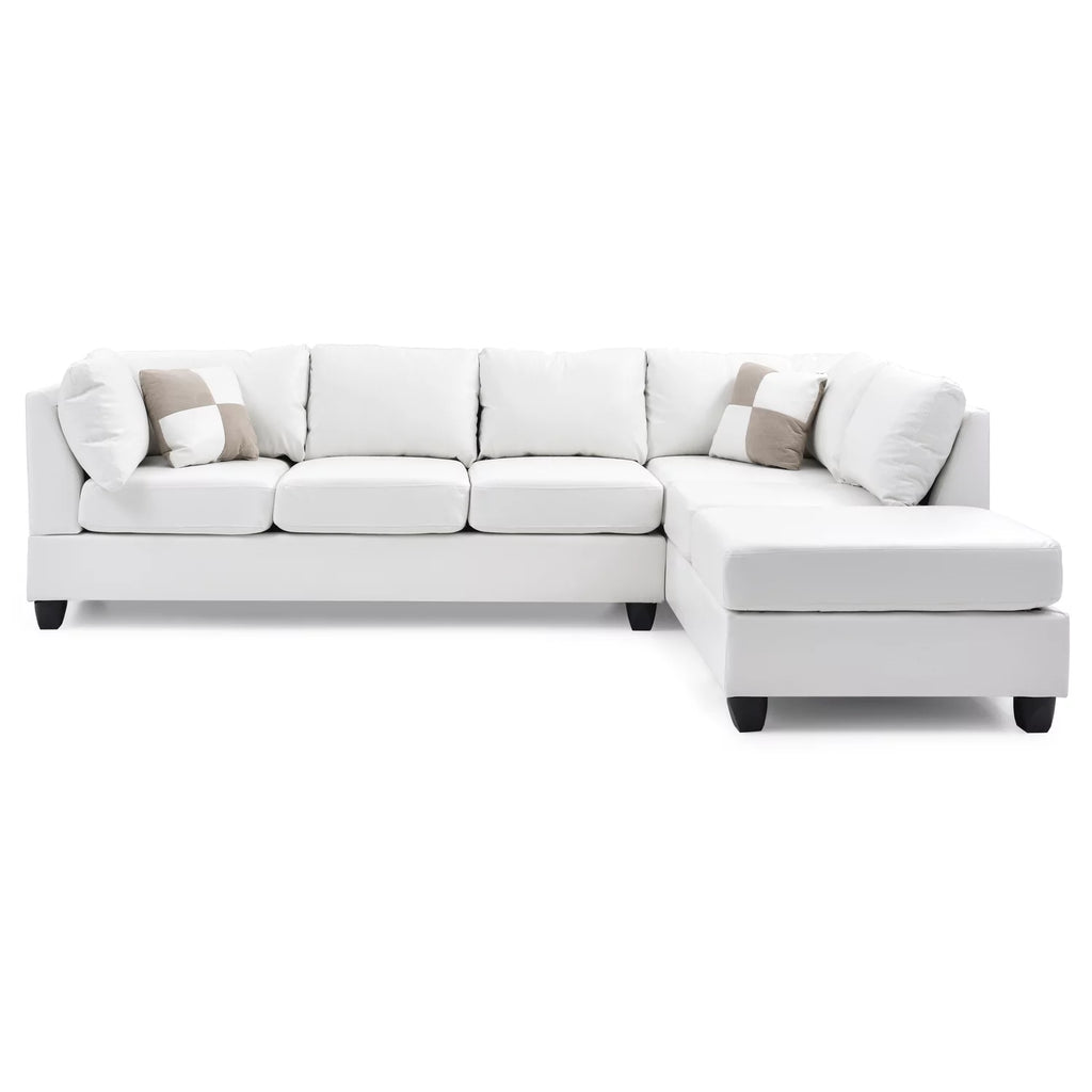 White Sectional M55595