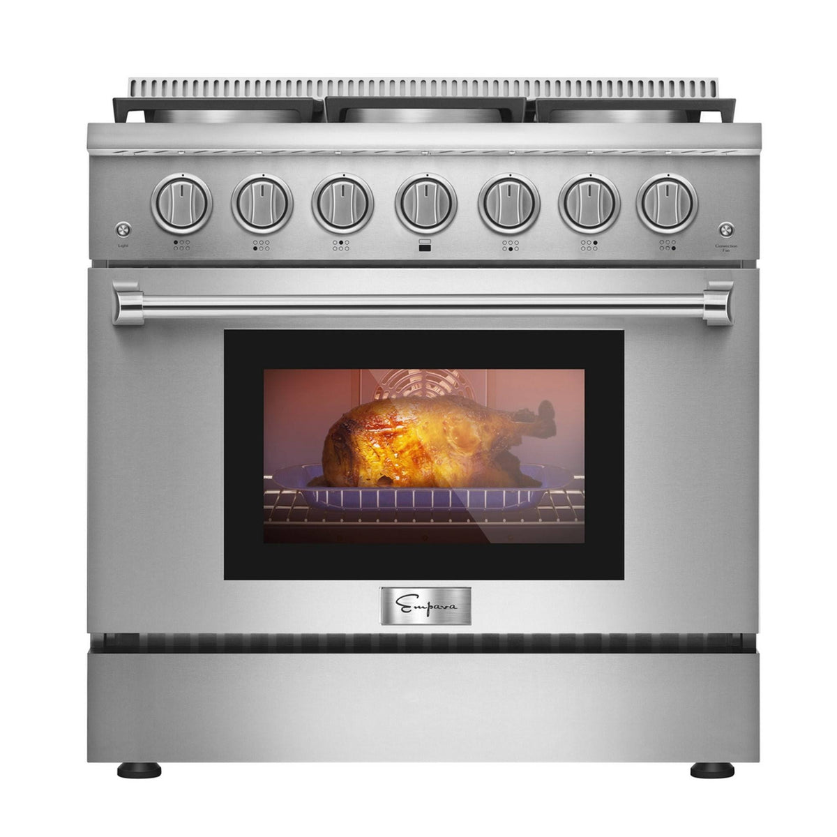 36 in. Recessed Gas Stove Cooktop with 5 Sealed Burners in Stainless Steel T146028