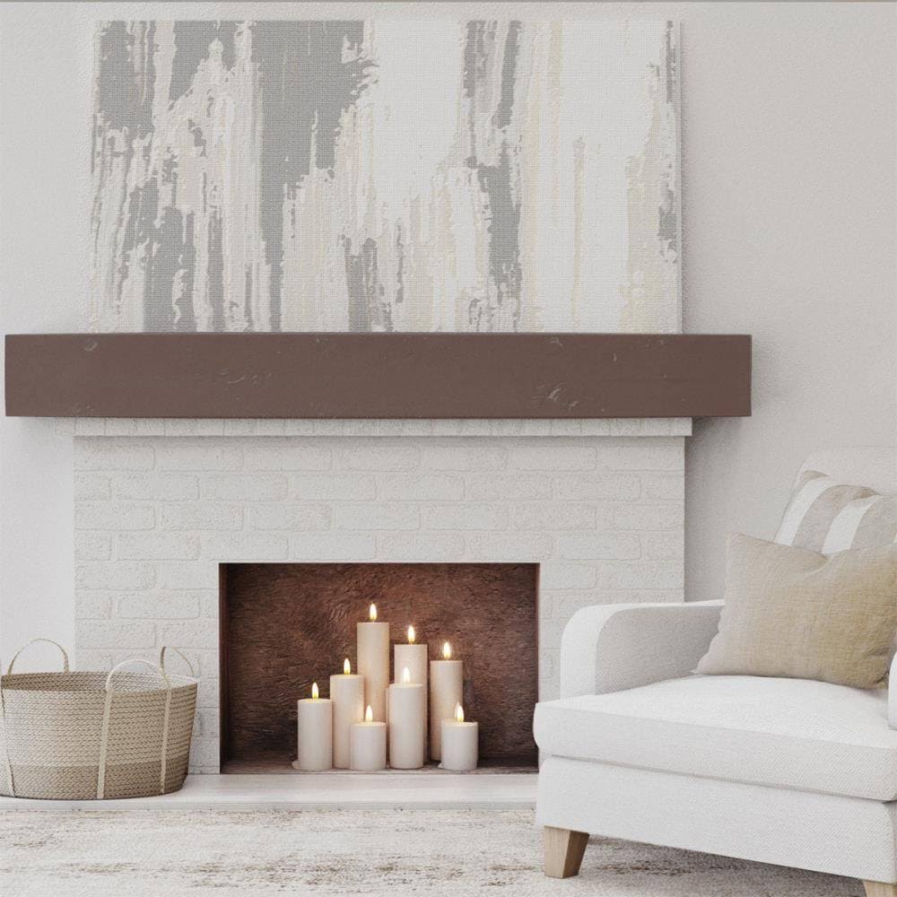 Knotty Pine Faux Wood Fireplace Mantel O3703