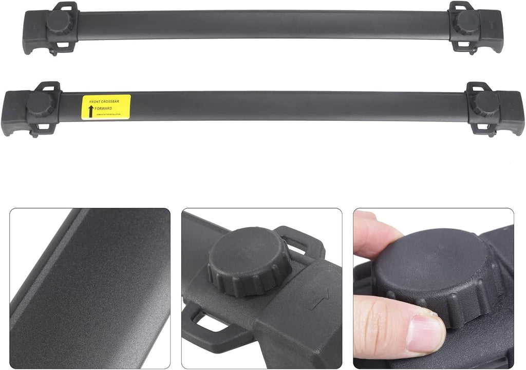 Black Roof Rack Cross Bar Rail Q9978