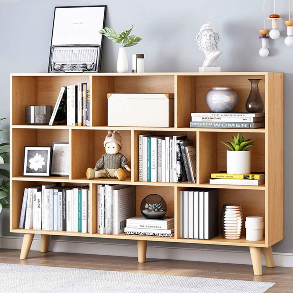 Warm White 3-Tier 5 Cube Wooden Bookshelf O367