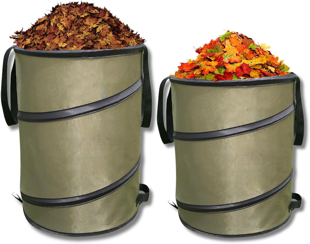 2 Pack 24 Gallon 30 Gallon Pop-Up Reusable Yard Waste Bags J116952