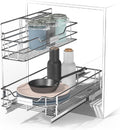 Pull Out Drawer Cabinet Organizer 2-Tier Under Sink Shelves Y922