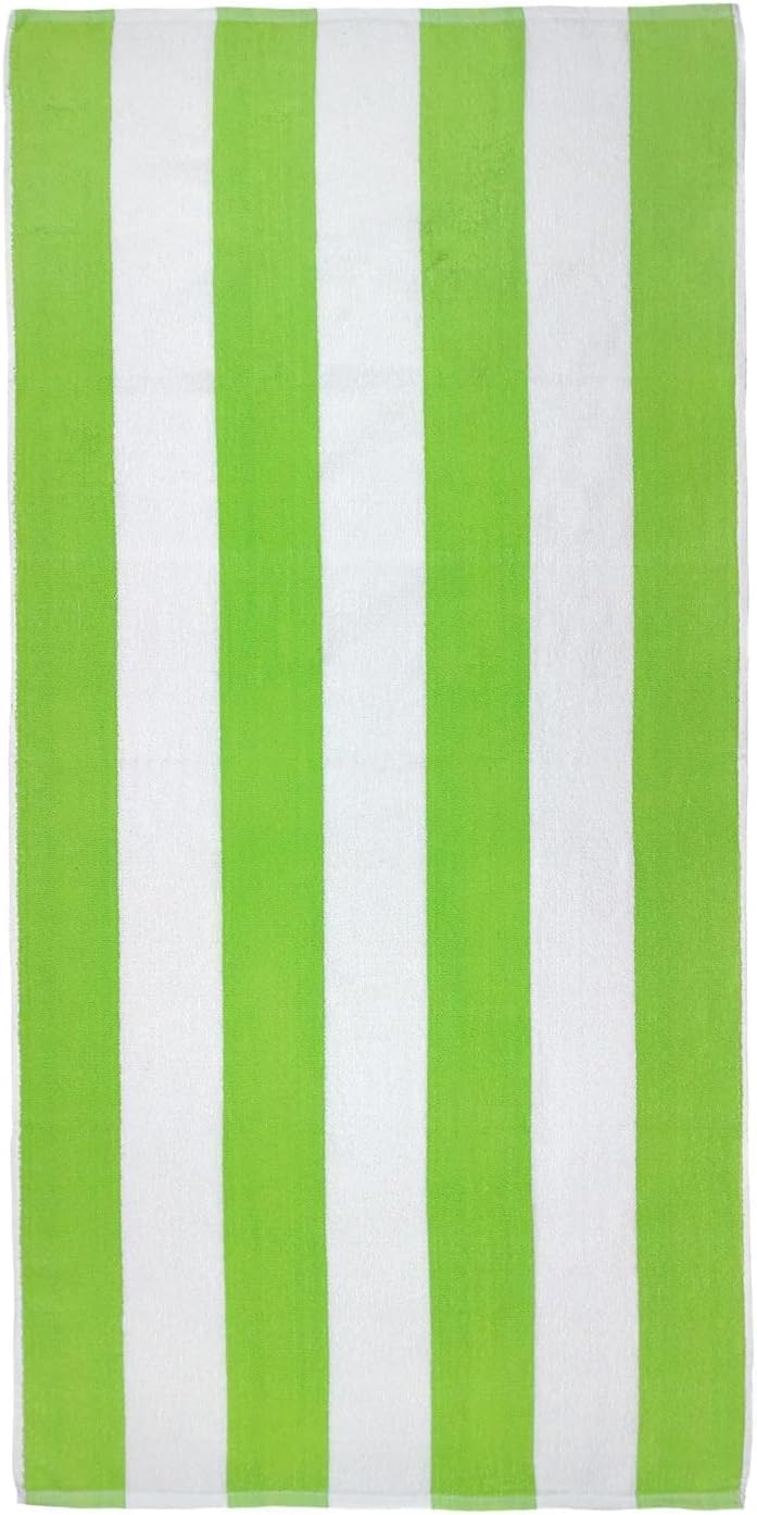 Cabana Stripe 36-Pack 30in x 60in Cotton Terry Beach Towel N827
