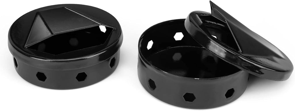 2 Pcs Black Smoker Box with Lid X121