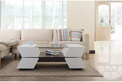 White Wood Storage Coffee Table L79212