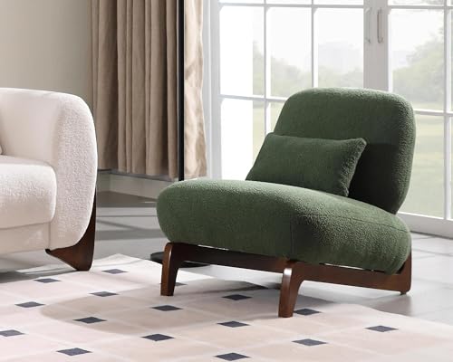 White 3 Seater Sherpa Boucle Sofa with Wood Legs Z644
