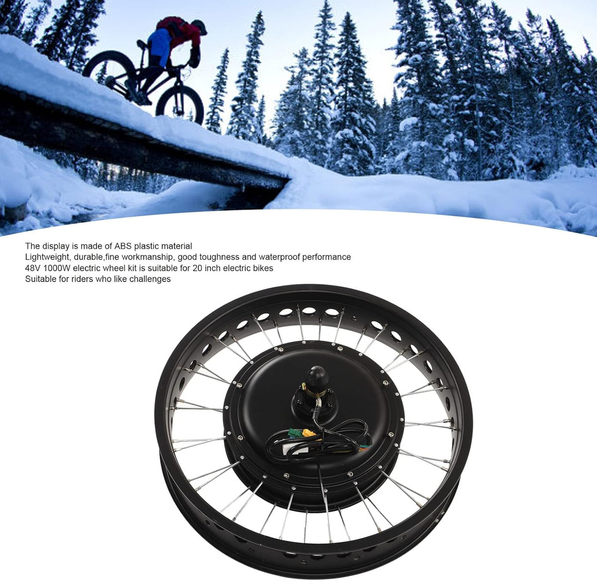 48V 1000W 20Inch Electric Bike Conversion Kit with S866 Display T37108