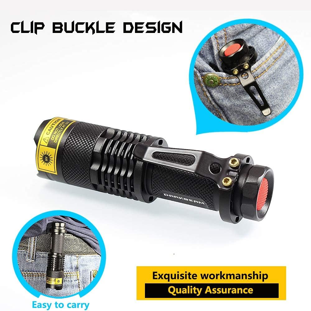 UV 365nm Blacklight LED Flashlight 2 Packs I682