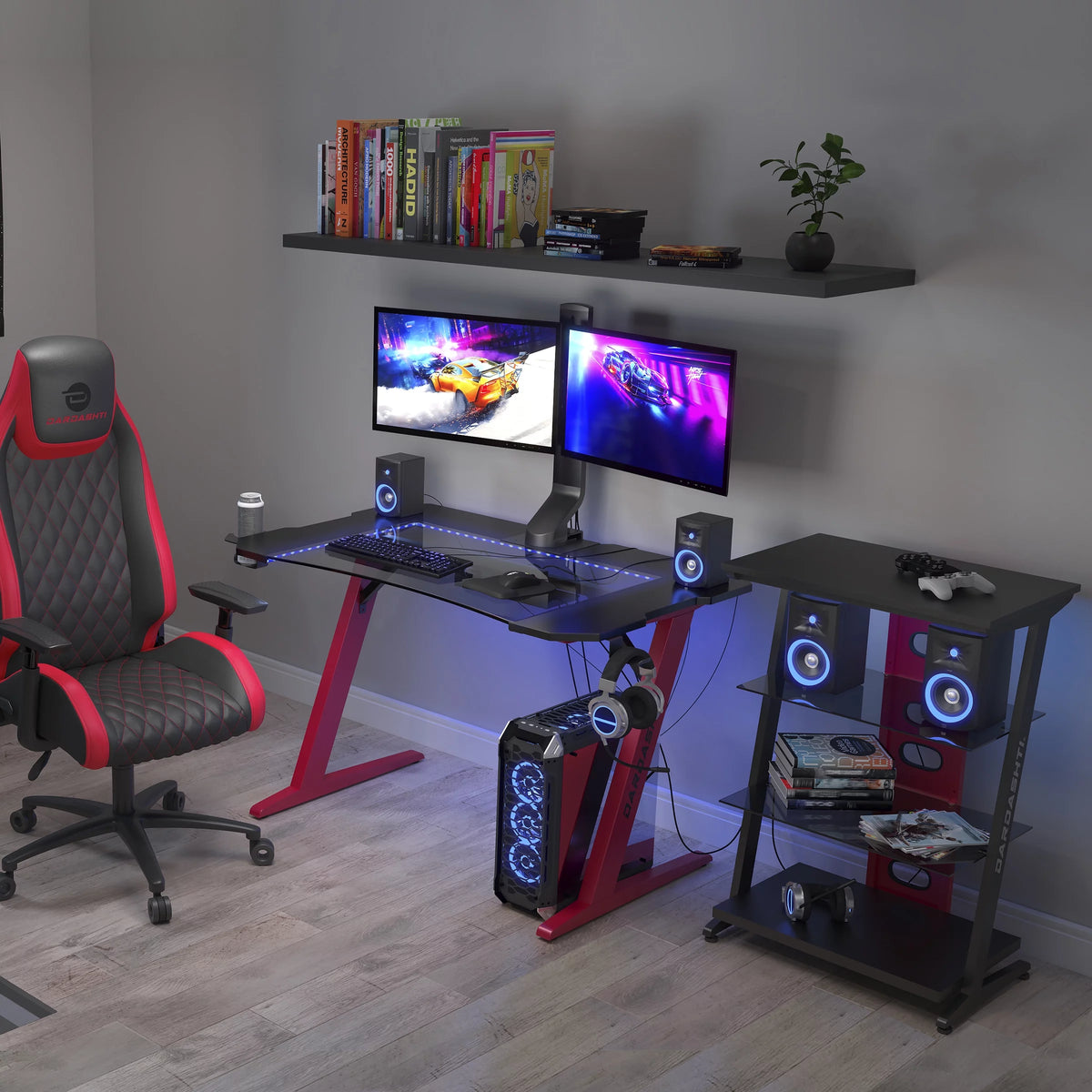 Ruby Red Gaming Desk G1093