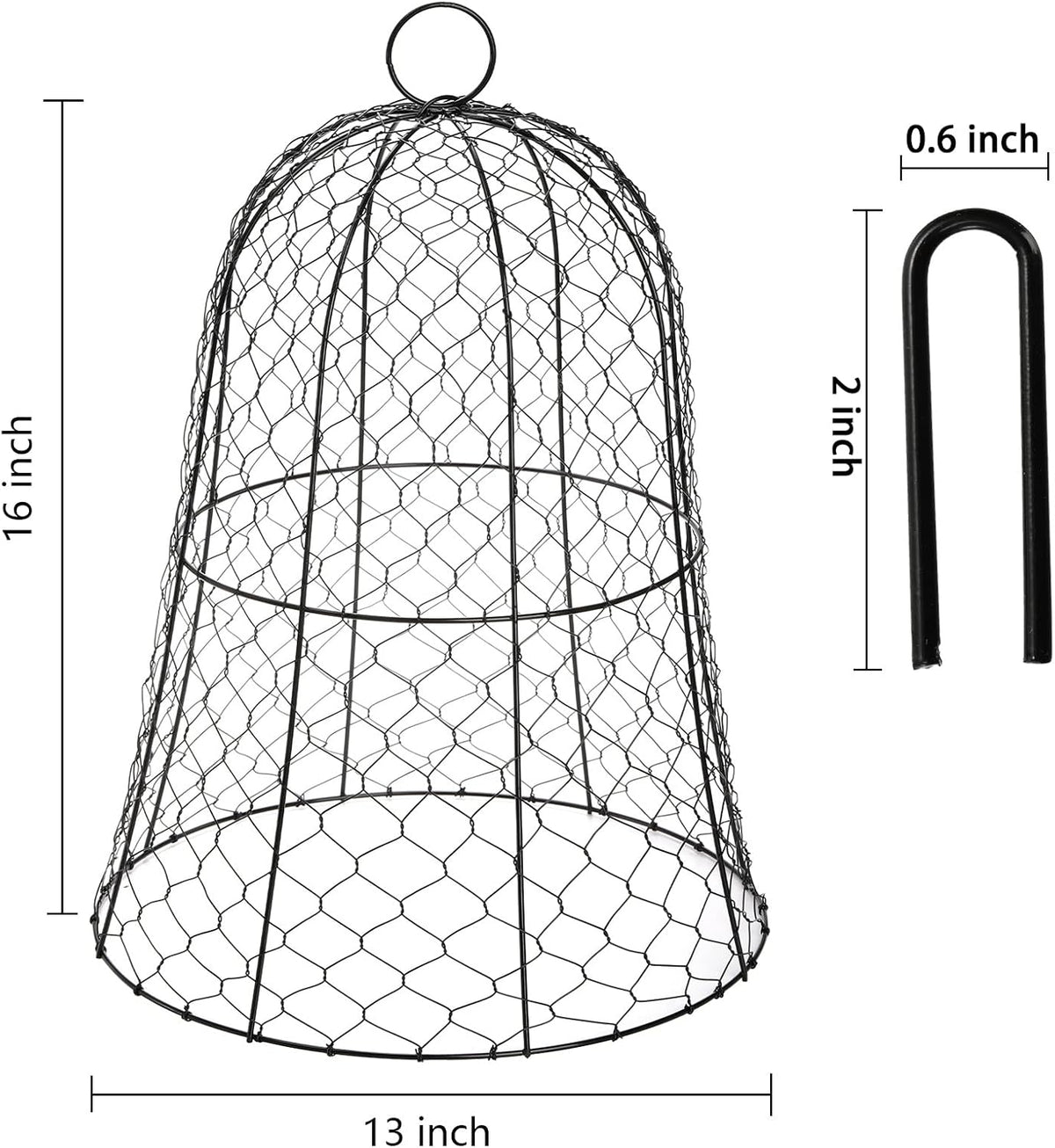 Black Metal Garden Cloche 5 Pack S142707