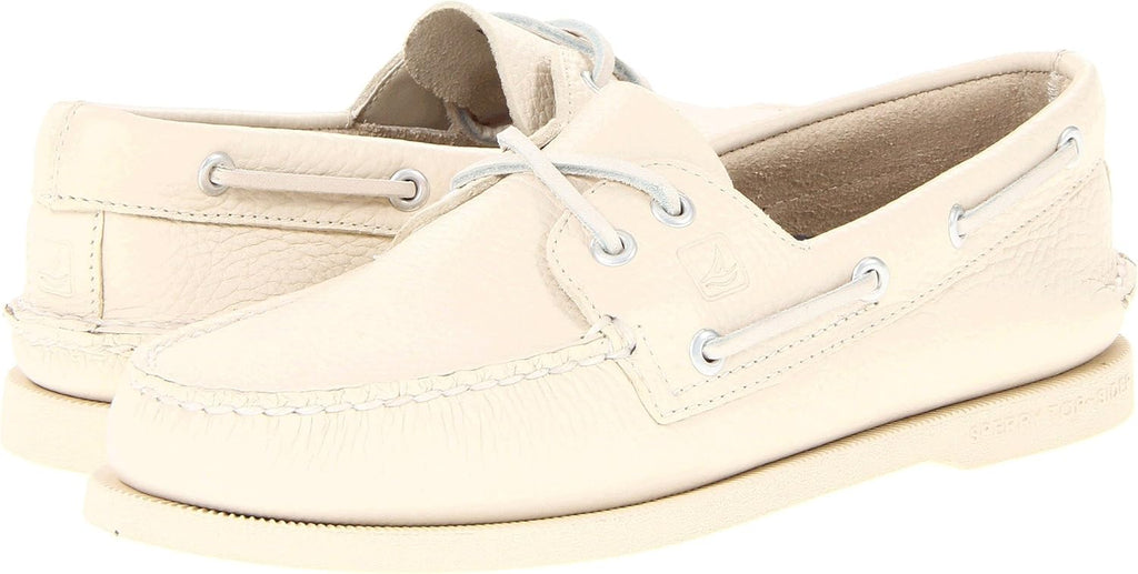 White 2-Eye Boat Shoe V1302