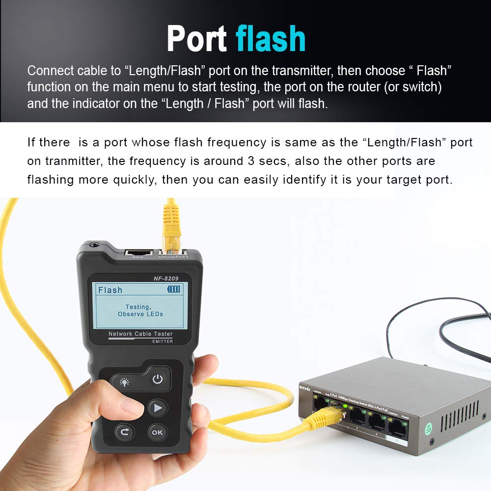 Network Cable Tester CAT5 CAT6 Wire Tracker A204369