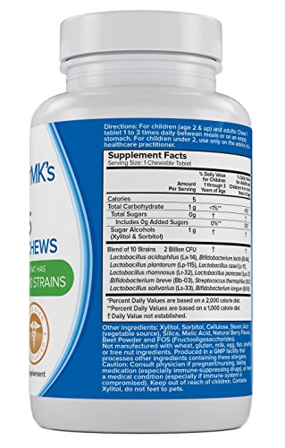 Sugar Free Natural Wild Berry Probiotics Chewable Tablets V184146