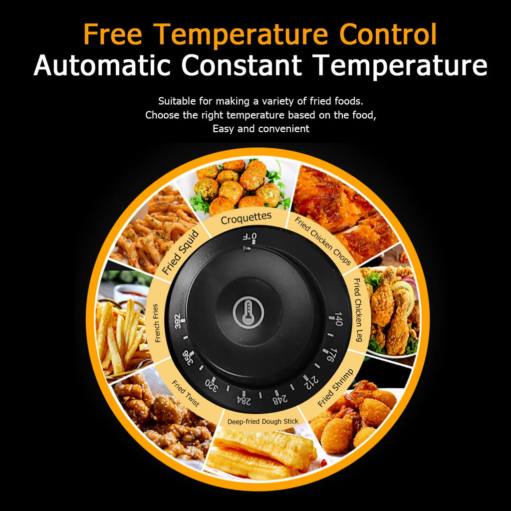 12L 5000W Electric Countertop Deep Fryer Dual Tank Stainless Steel F195839