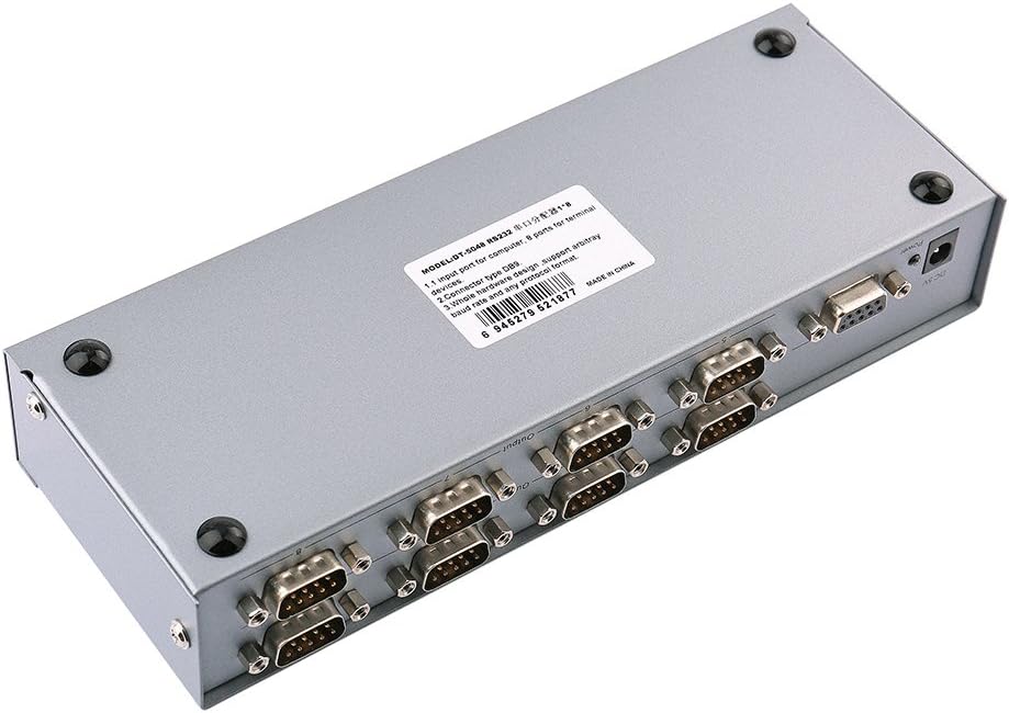 8 Port RS232 Serial Splitter Switch Box with Power Adapter B5648