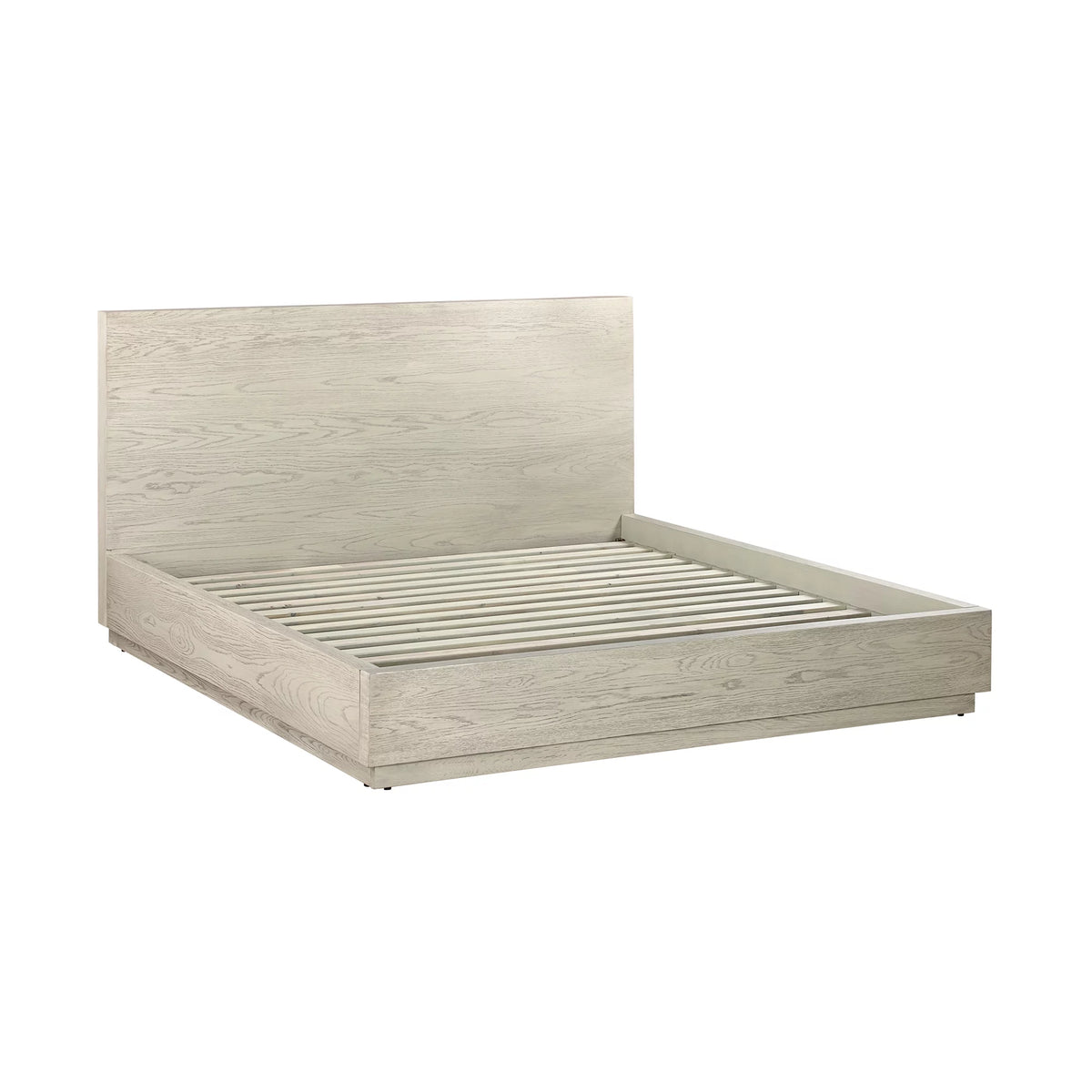 Grey Oak Wood Queen Platform Bed Frame L96302