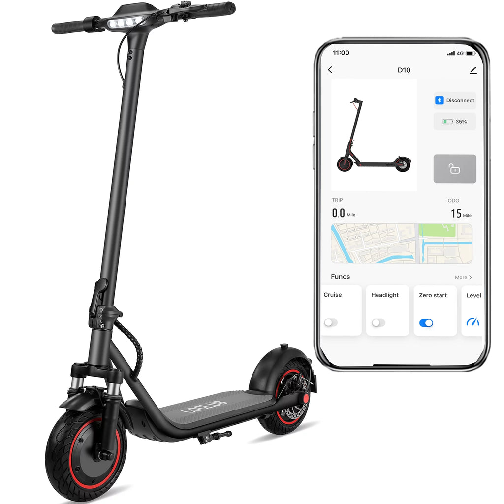 500W Motor 15 MPH 15 Miles Range 10" Solid Tires Folding Electric Scooter P570682