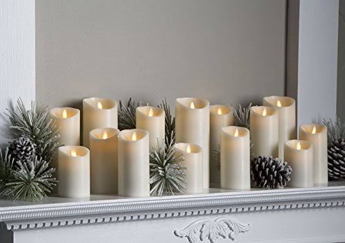 Unscented Moving Flame Candle with Timer H939