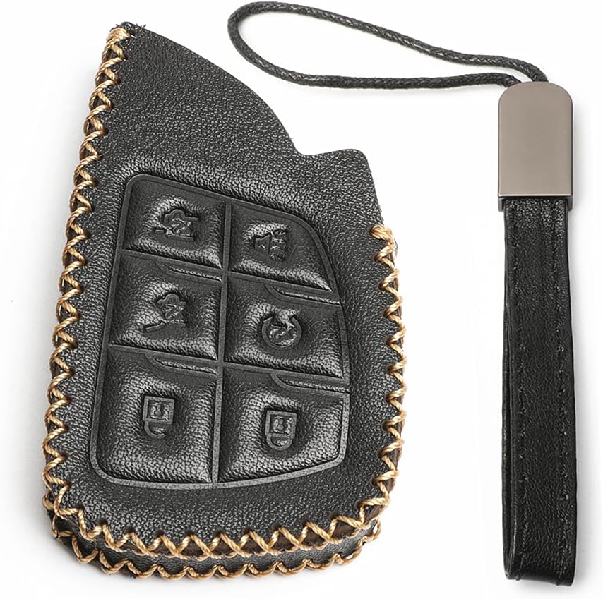 Black Leather Key Fob Case Cover Pack of 2 C561457