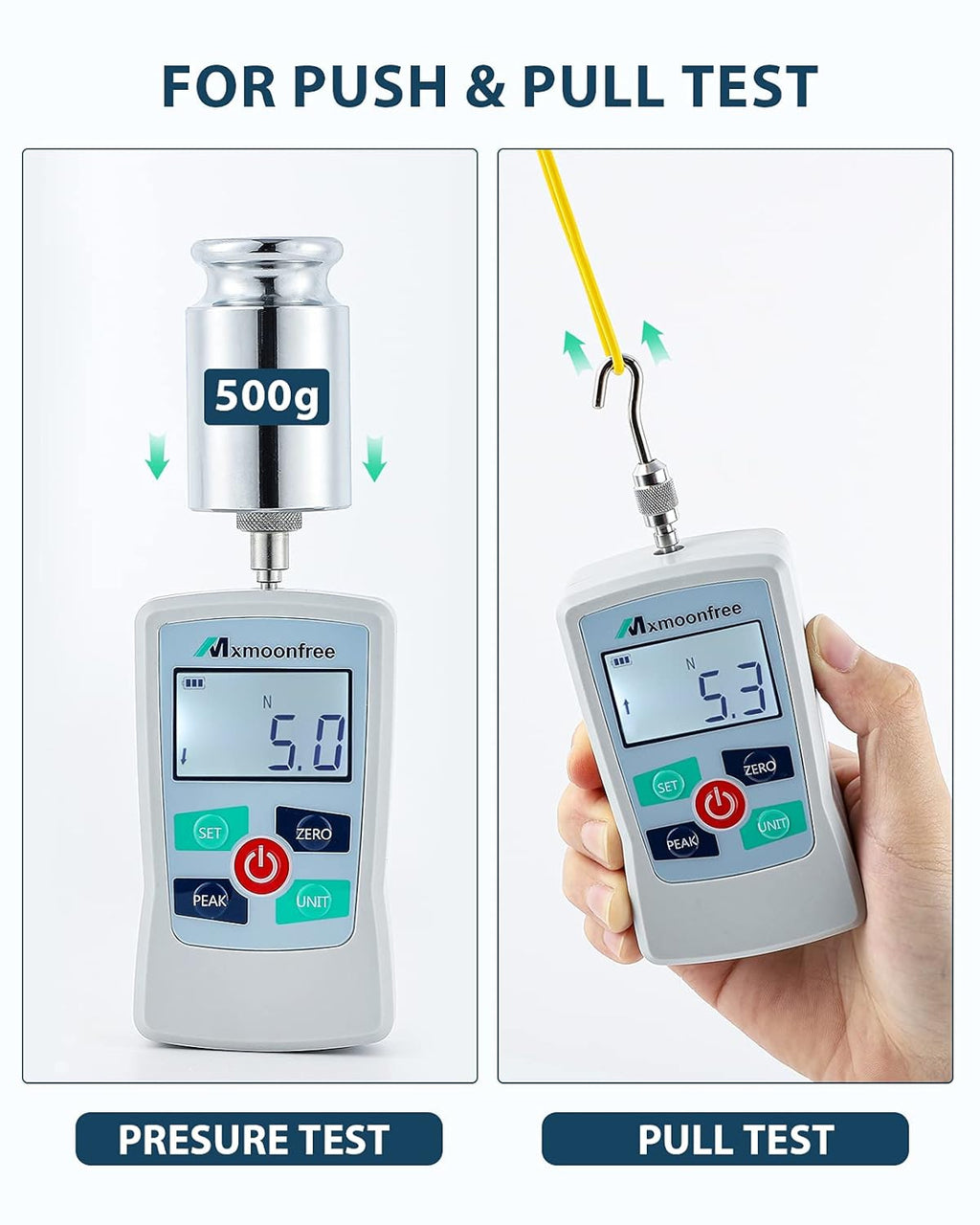 500N Digital Force Gauge Push Pull Force Meter G8201
