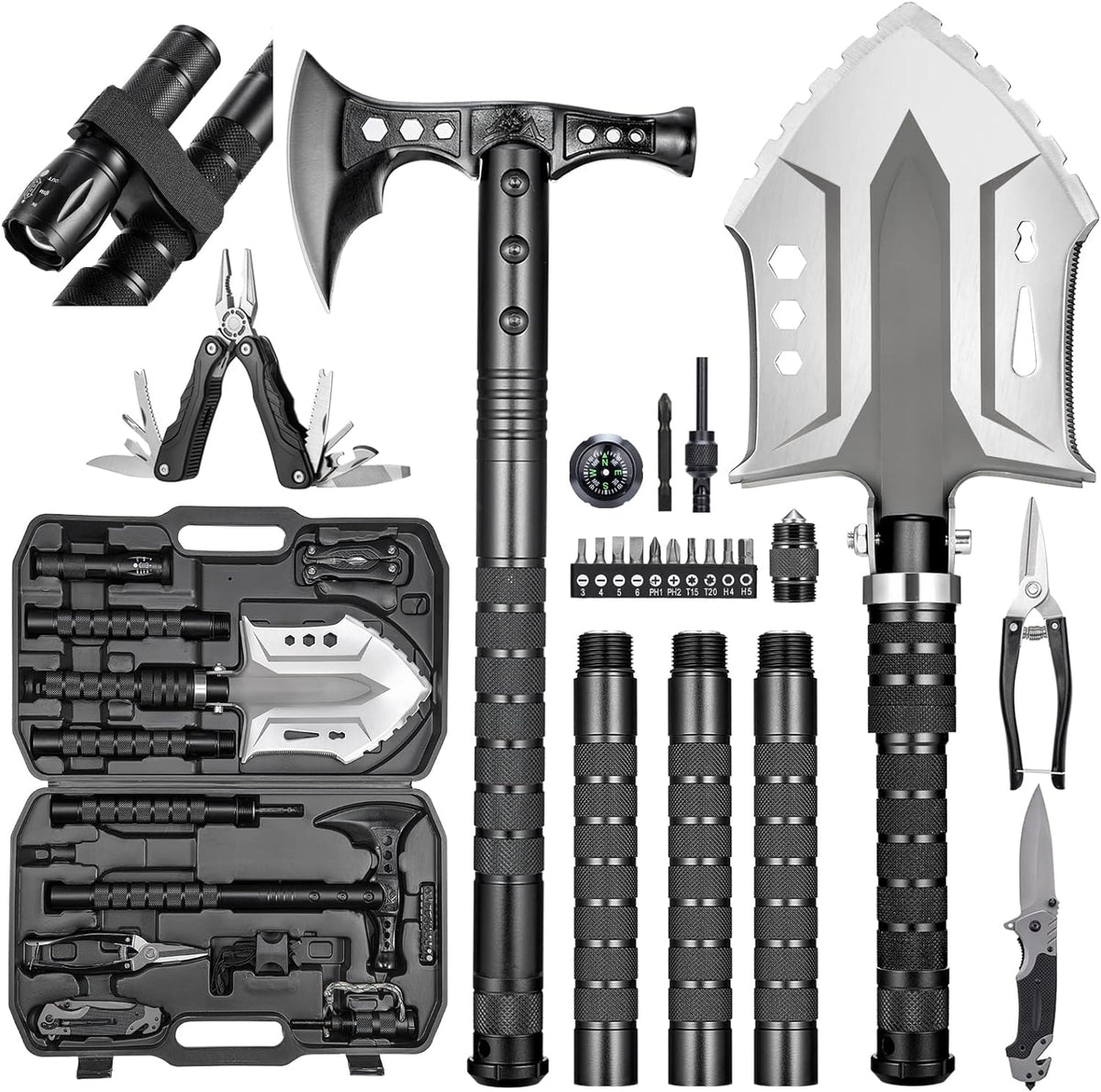 Camping Shovel Axe High Carbon Steel Set W410612