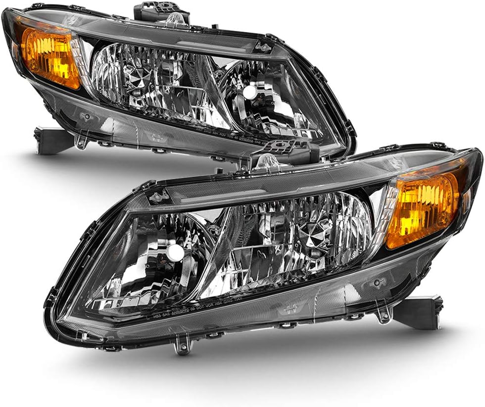 Honda Civic 4-Door Sedan Headlights Replacement Pair Set Q812109