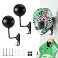 Motorcycle Helmet Rack 180° Degree Rotation Helmet Holder Wall Mount with 2 Hooks F3809